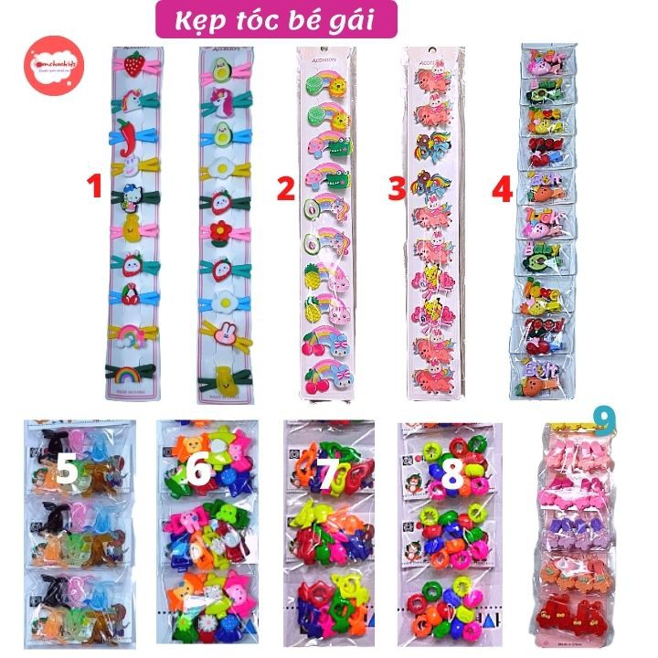 Kẹp tóc mái cho bé gái dễ thương 1cây (hoặc 1 gói) - nhiều mẫu -Tomchuakids