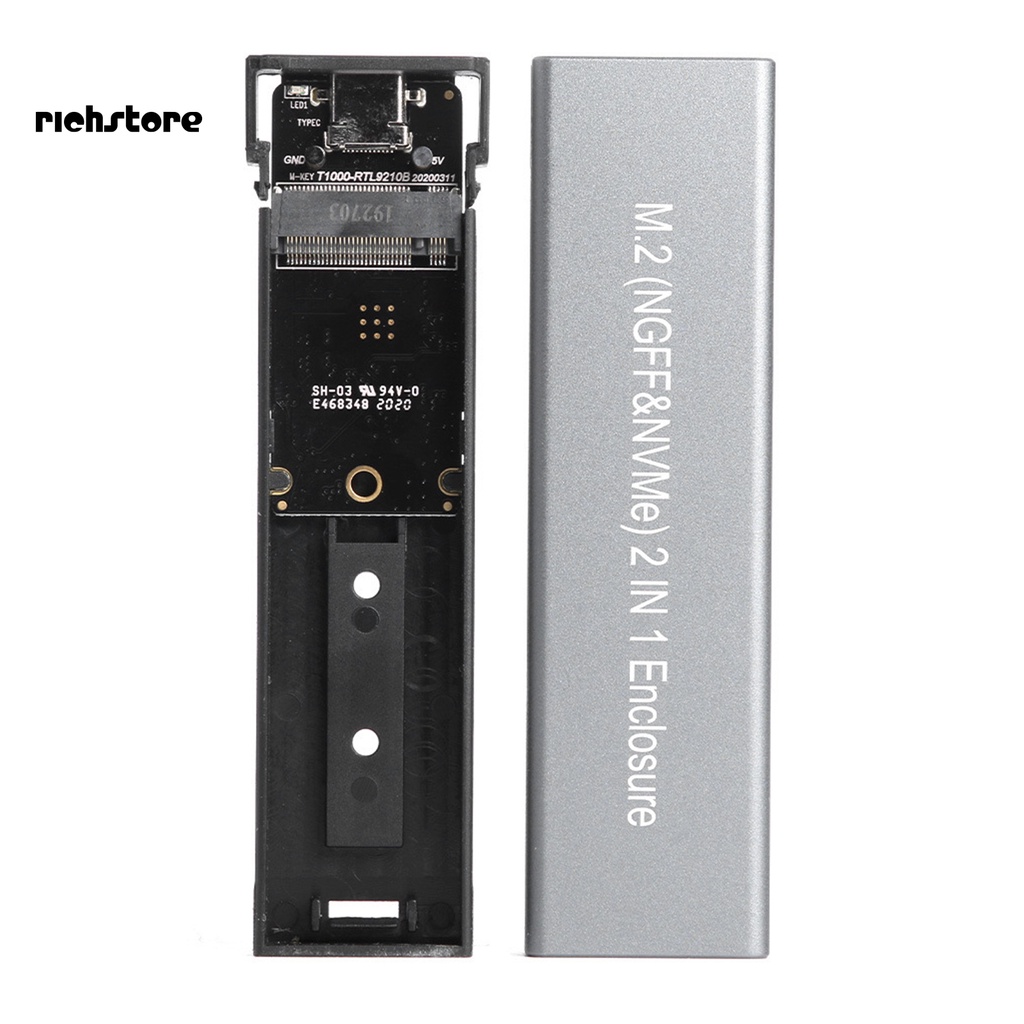 Vỏ Ổ Cứng Di Động Tốc Độ Cao 2 Trong 1 M.2 NGFF NVME 10Gbps Ốp | BigBuy360 - bigbuy360.vn