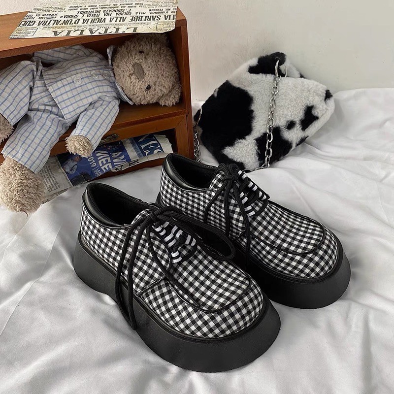 Giày lolita buộc dây đế cao cổ điển độc lạ ngầu chất dễ thương cá tính sneaker ulzzang Hàn Quốc [Yannie] | BigBuy360 - bigbuy360.vn
