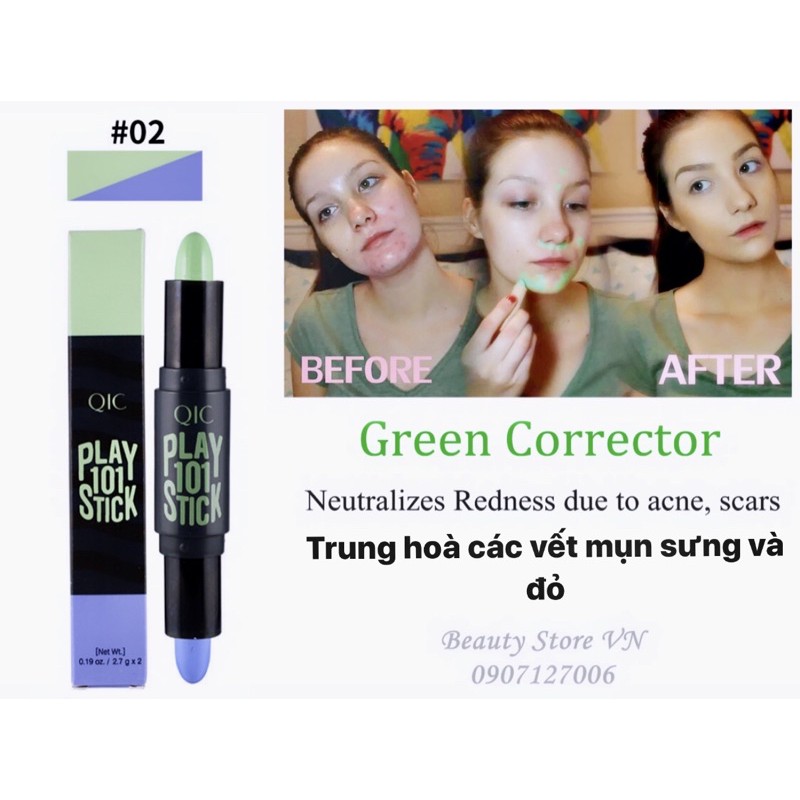 Bút Che Khuyết Điểm Hai Đầu Tạo Khối Bắt Sáng