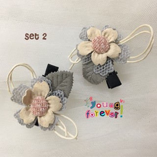 Kẹp tóc bé gái phong cách Hàn Quốc set 2 cái