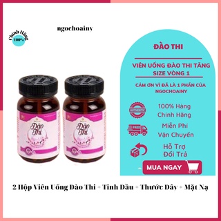 [ Chính Hãng ] 2 Hộp Viên Uống Đào Thi Tăng V1 + Tặng Tinh Dầu MaSa+ Thước Dây