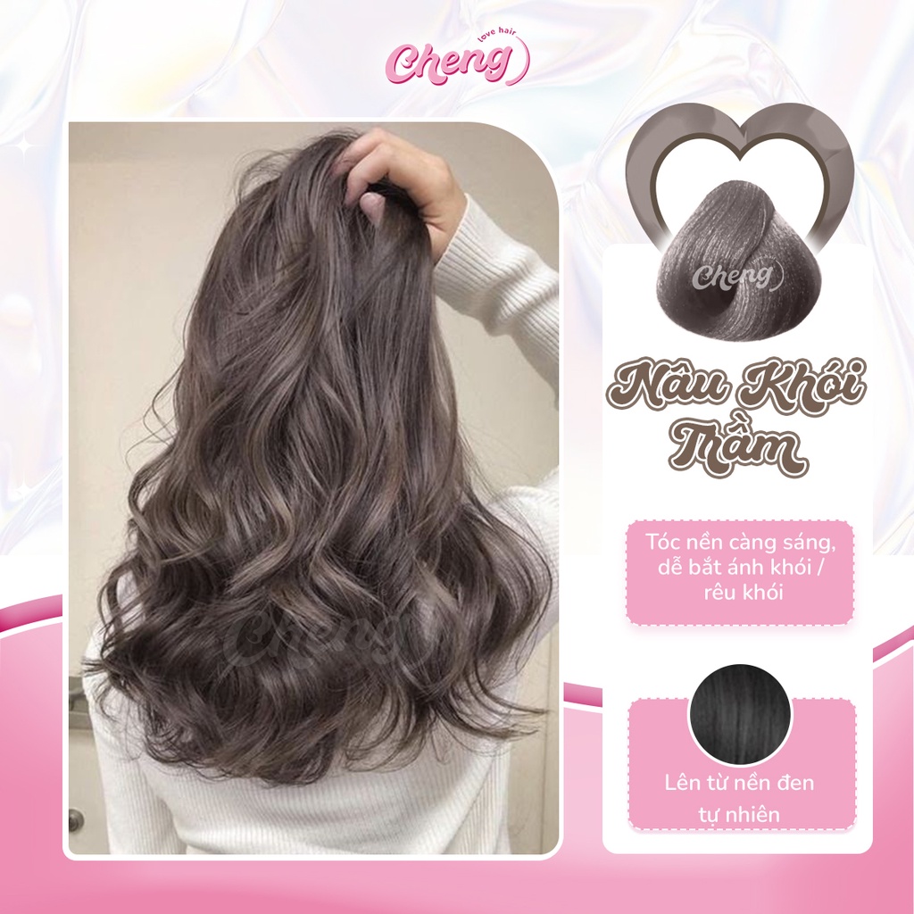 Thuốc Nhuộm Tóc Màu NÂU KHÓI TRẦM Không Tẩy| Chenglovehair, Chenglovehairs