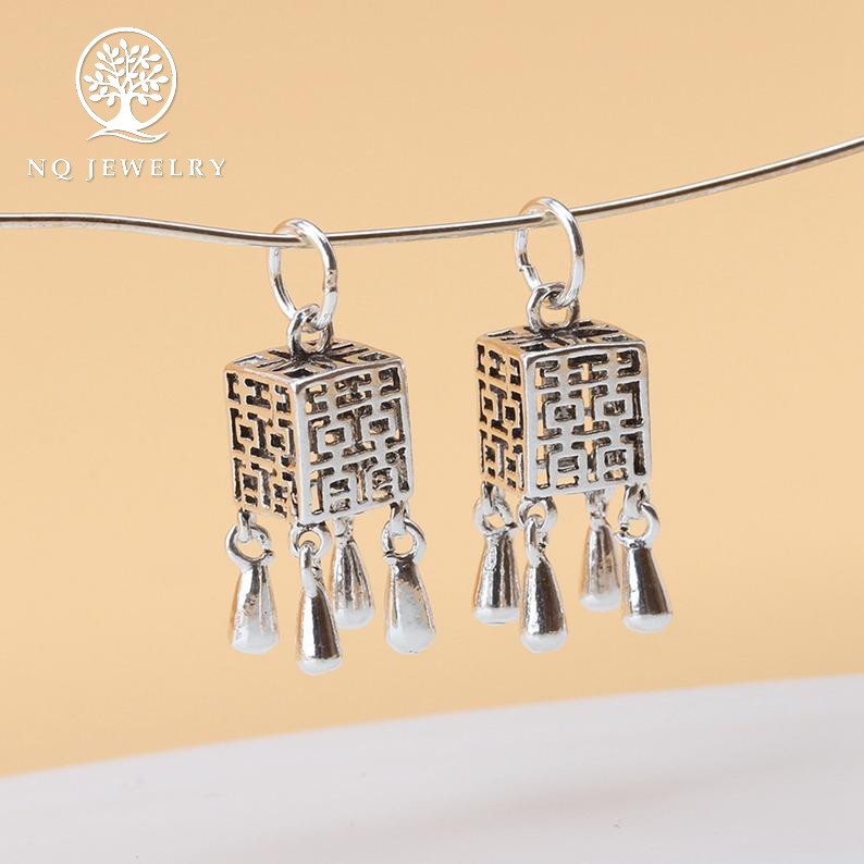 Charm bạc thái vuông tua treo - NQ Jewelry