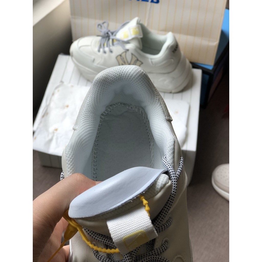 [ Tặng tất +full hộp] Giày Thể Thao M.L.B cổ thấp in 3D chữ N.Y vàng hàng chuẩn ảnh chụp thật