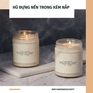 Hũ Thuỷ Tinh Trơn Trong Suốt Kèm Nắp - Hũ Đựng Nến Thơm [DIY]