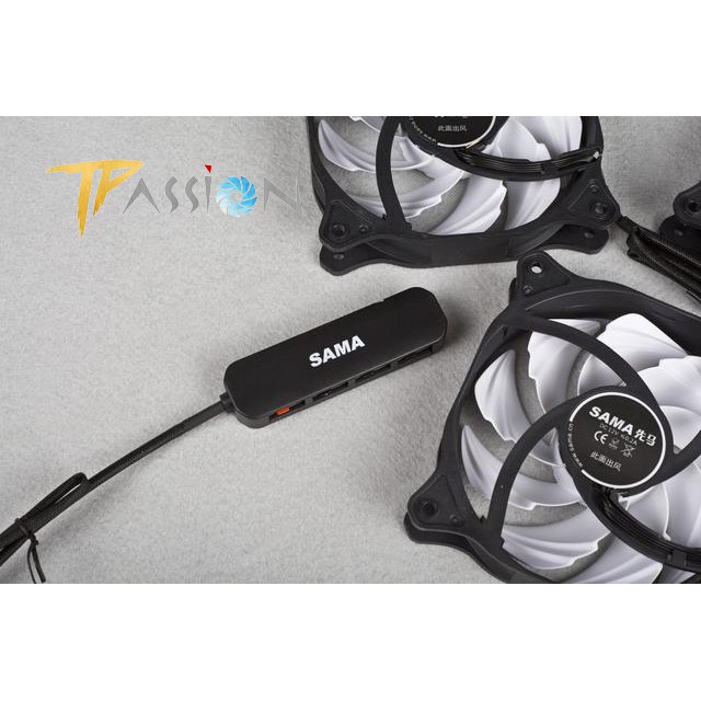 Fan hub PWM chia 1 ra 4 cổng nguồn quạt Sama SH100 - Điều tốc PWM, thiết kế chắc chắn, bền bỉ, tiện dụng