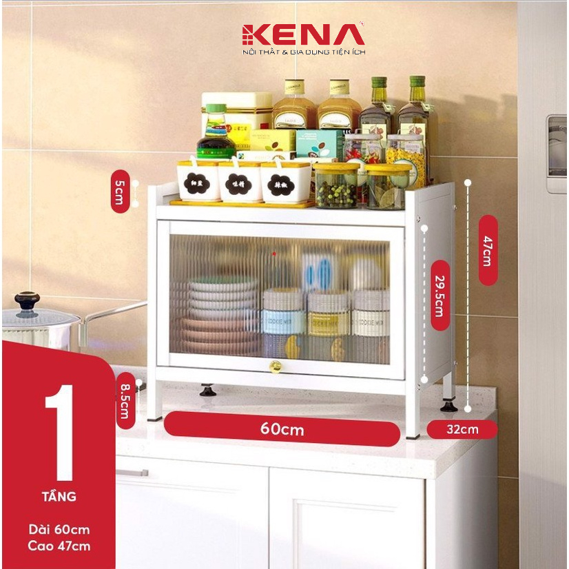 Kệ bếp Kena sắt hộp Hòa Phát phun sơn tĩnh điện chống ẩm chống gỉ KN 263
