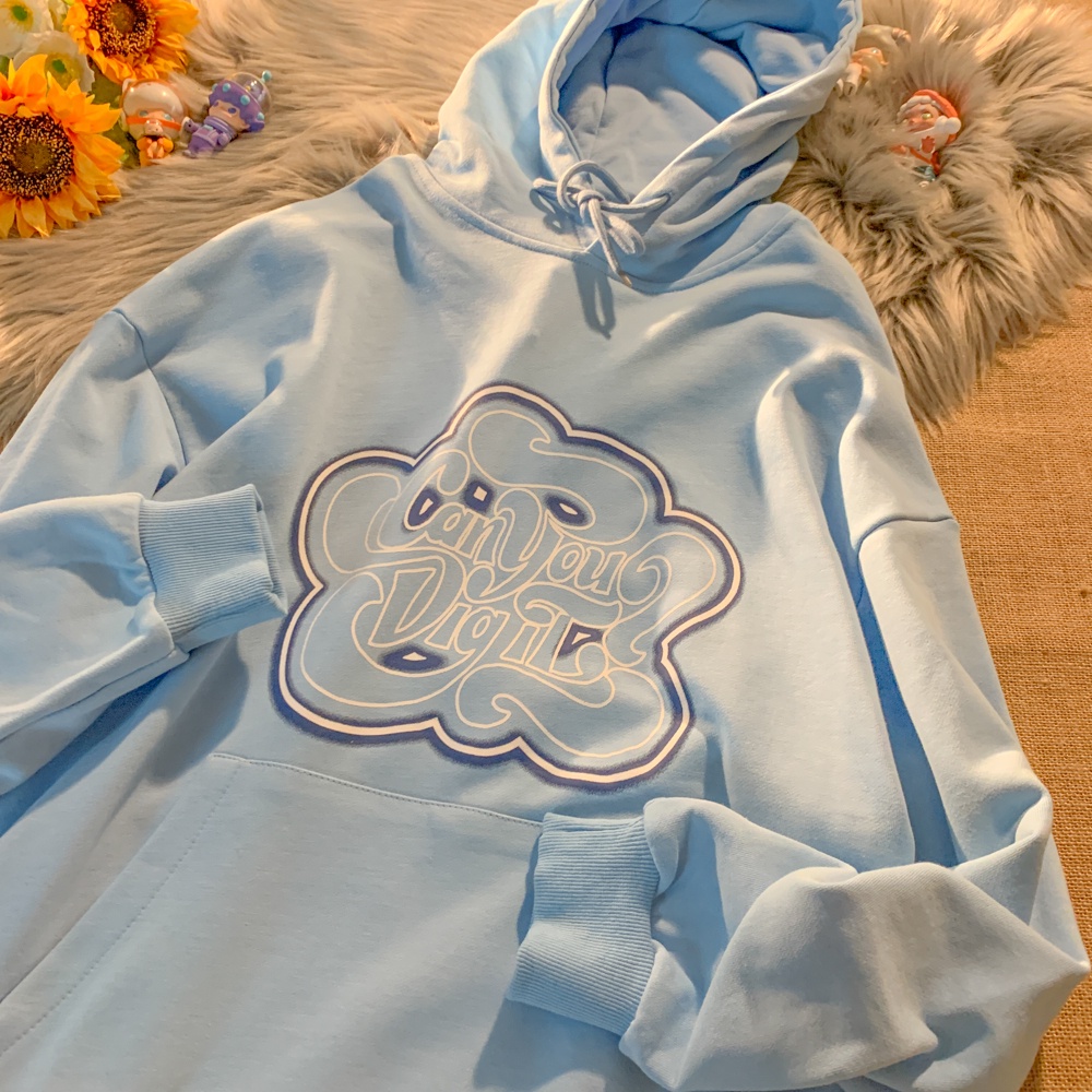 Áo Hoodie Dáng Rộng In Họa Tiết Dễ Thương Hợp Thời Trang