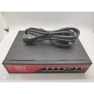 Đâu chia mạng switch poe hdv 4 cổng chuyên dụng lắp camera ip, 4 cổng poe, 2 công up link