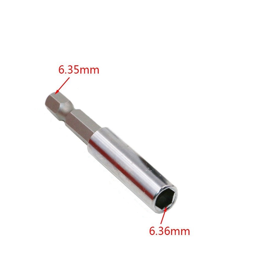 Đầu nối dài mũi khoan lục giác 1/4inch chuôi 6.35mm có nam châm 1 cái   - Thanh nối dài