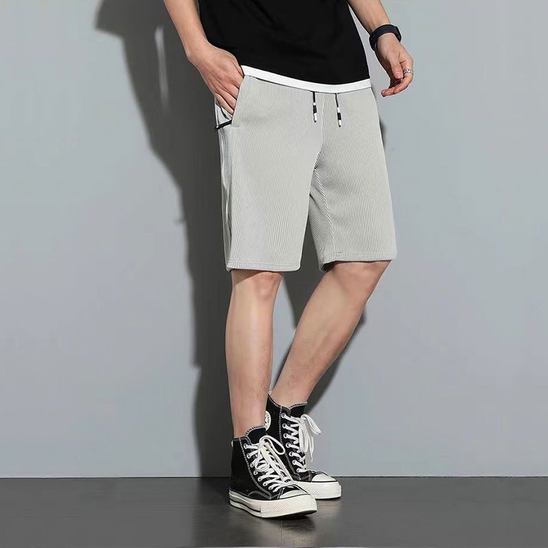 Quần Short Đi Biển Dáng Rộng Chất Liệu Mỏng Nhanh Khô Thời Trang Cho Nam Giới