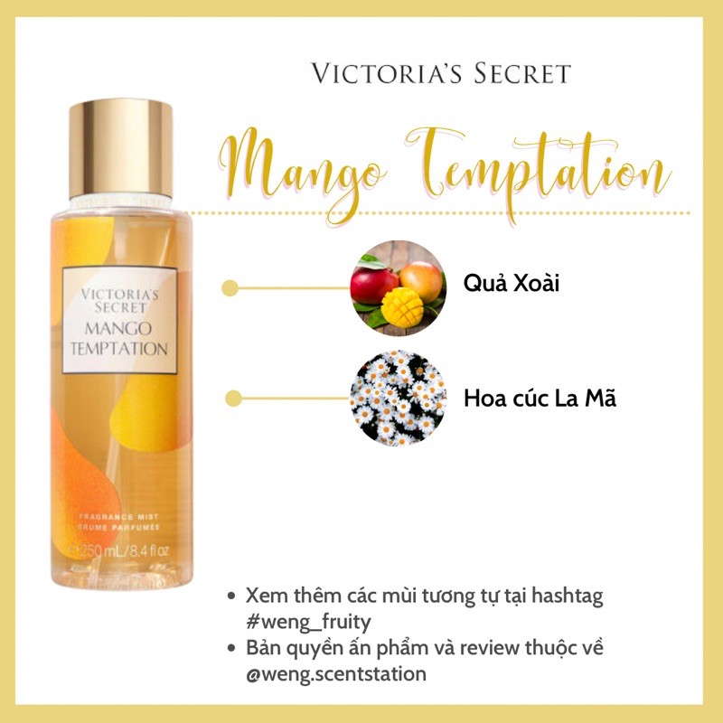 Xịt thơm toàn thân Victoria’s Secret mùi Mango Temptation