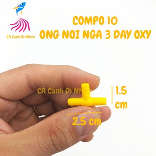 Bộ 10 ỐNG NỐI NGÃ 3 dây Oxy cho hồ cá cảnh