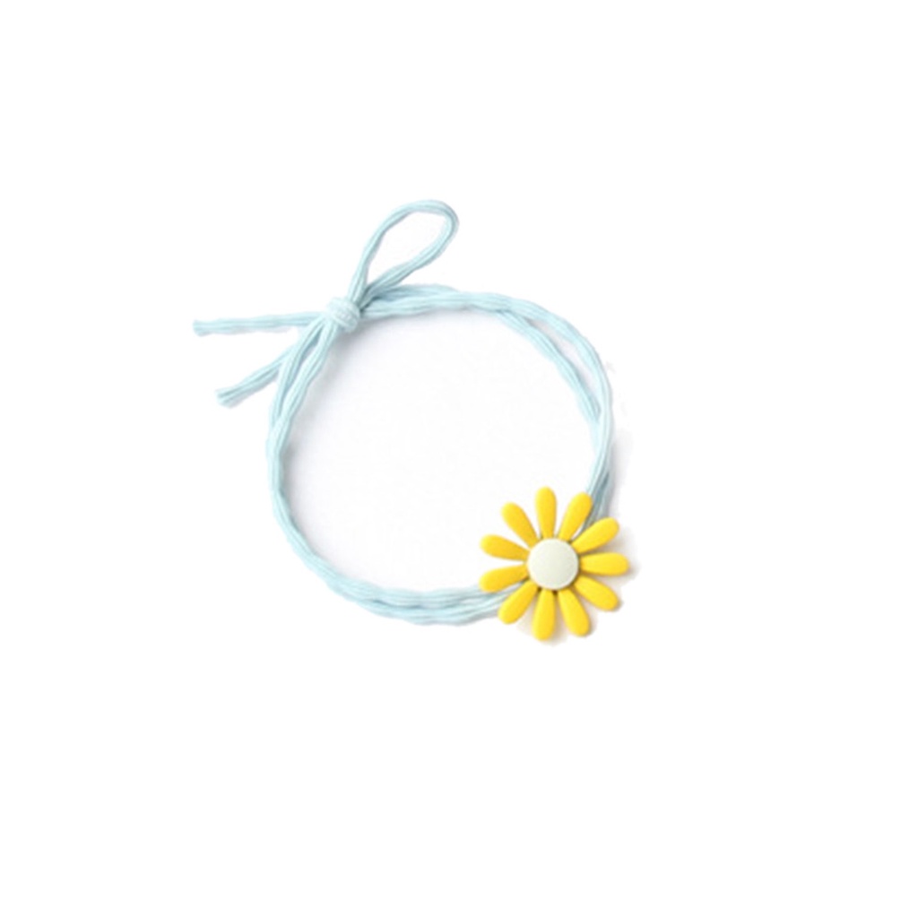 Dây buộc tóc đàn hồi đính hoa cúc nhỏ màu sắc kẹo ngọt xinh xắn thời trang dành cho nữ