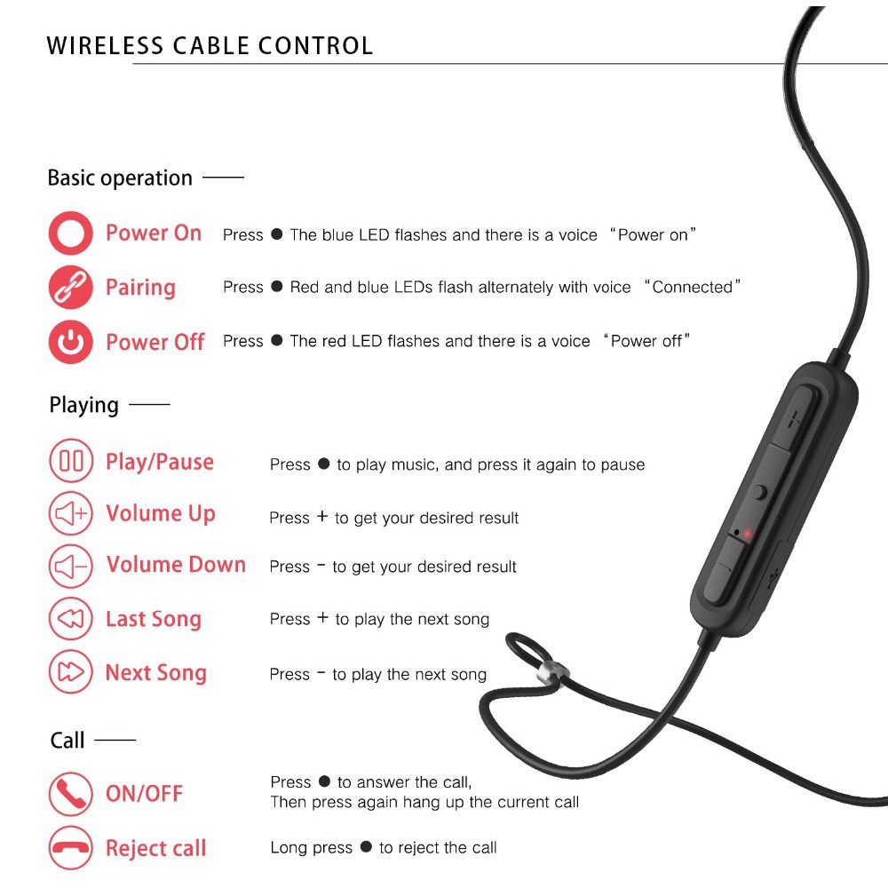 Dây Cáp Kết Nối Tai Nghe Bluetooth 5.0 AptX-HD BQEYZ Z3 MMCX 0.78mm KZ ZS10 AS12 ZS7