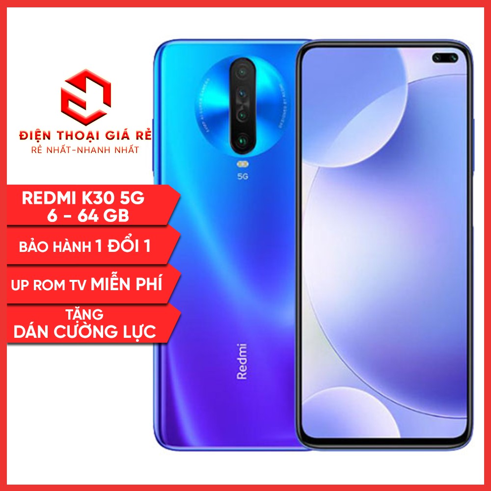 Điện thoại XIAOMI REDMI K30 5G - 64/128 GB  RAM 6/8GB - [Giá rẻ, Bảo hành 3 tháng1 đổi 1 - Tặng dán cường lực]