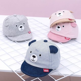 Mũ gấu kẻ sọc đáng yêu cho bé 4 - 12m