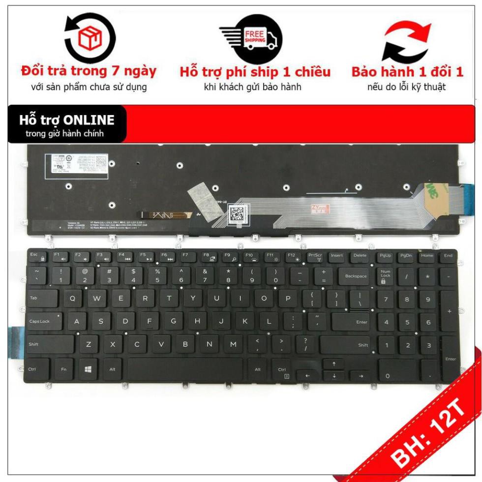 [BH12TH] Bàn Phím Laptop Dell Inspiron 15 5565 5567 5570 5575 7566 7567 Dell Gaming 7566 7567 5570 5575 Hàng ZIn Có LED