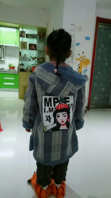 Măng tô dạ lót lông ấm cho bé gái