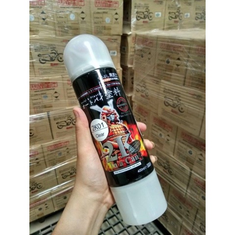 [COMBO] Sơn xịt dành cho xe máy kháng xăng Samurai màu Titan Xanh Ánh Tím 3D - T901 + bóng 2K01 , Dầu nhớt 20