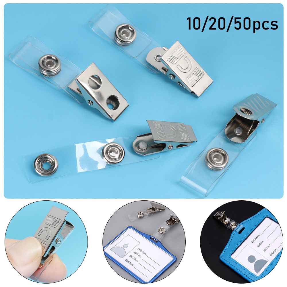 Set 10 / 20 / 50 Kẹp Giữ Thẻ Chất Liệu Thép Không Gỉ