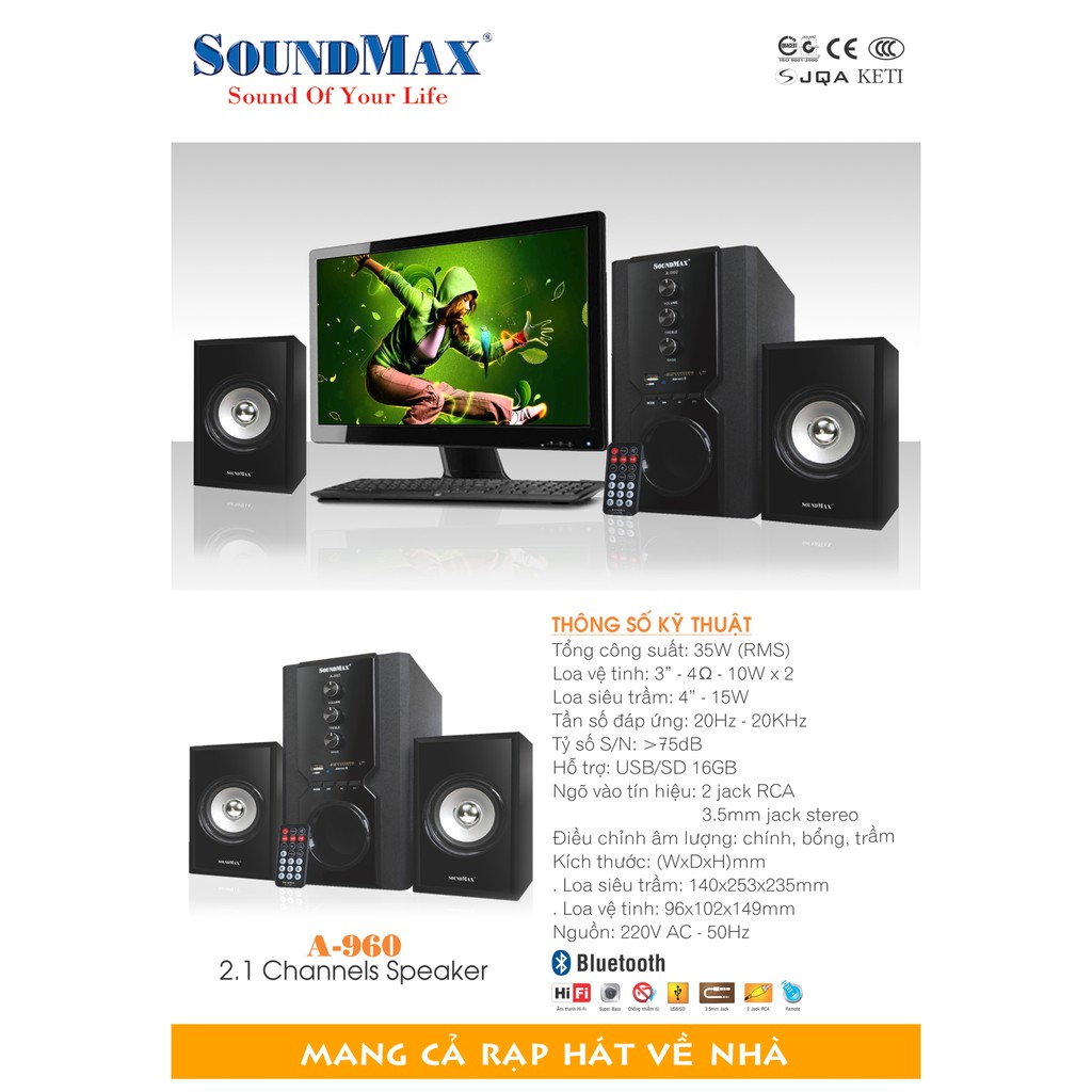 Loa SoundMax A960 2.1