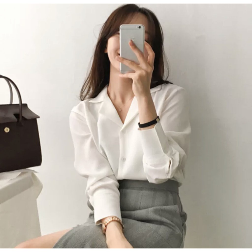 Áo Sơ Mi Trơn Dài tay Đủ Màu Vải Kate Mềm Mại