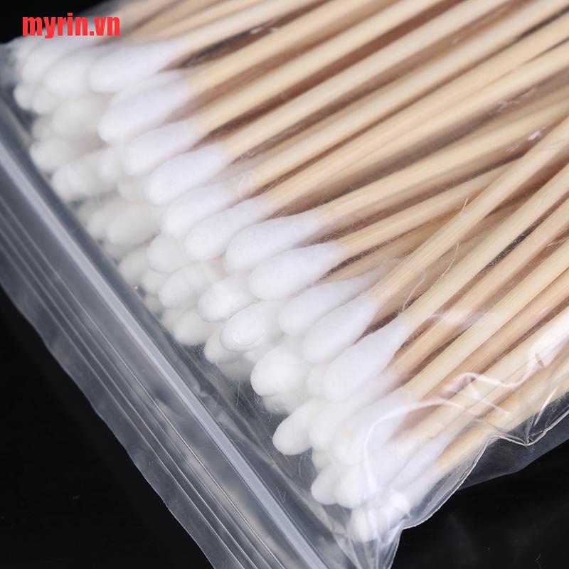[Hàng mới về] Set 100 tăm bông cotton hai đầu dùng một lần đa năng tiện dụng