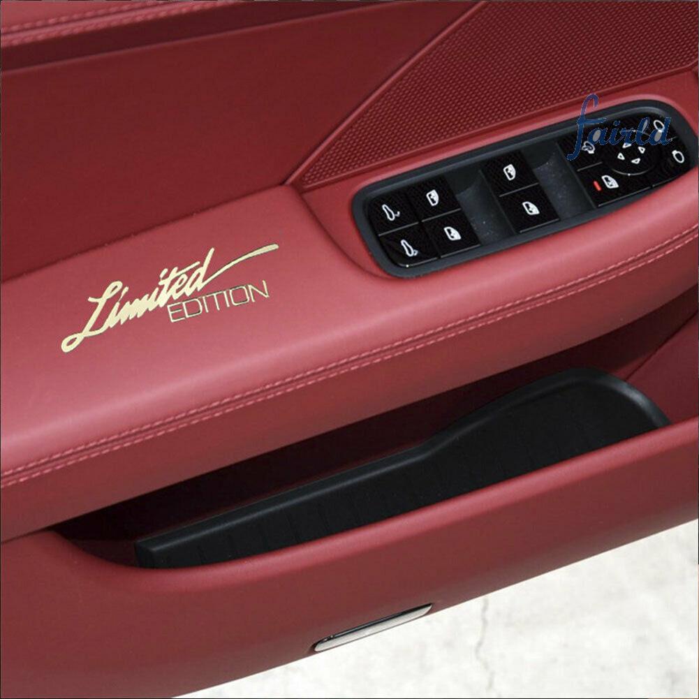 Bộ 2 Miếng Dán Logo 3D Bằng Kim Loại Mạ Vàng Dùng Trang Trí Xe Hơi