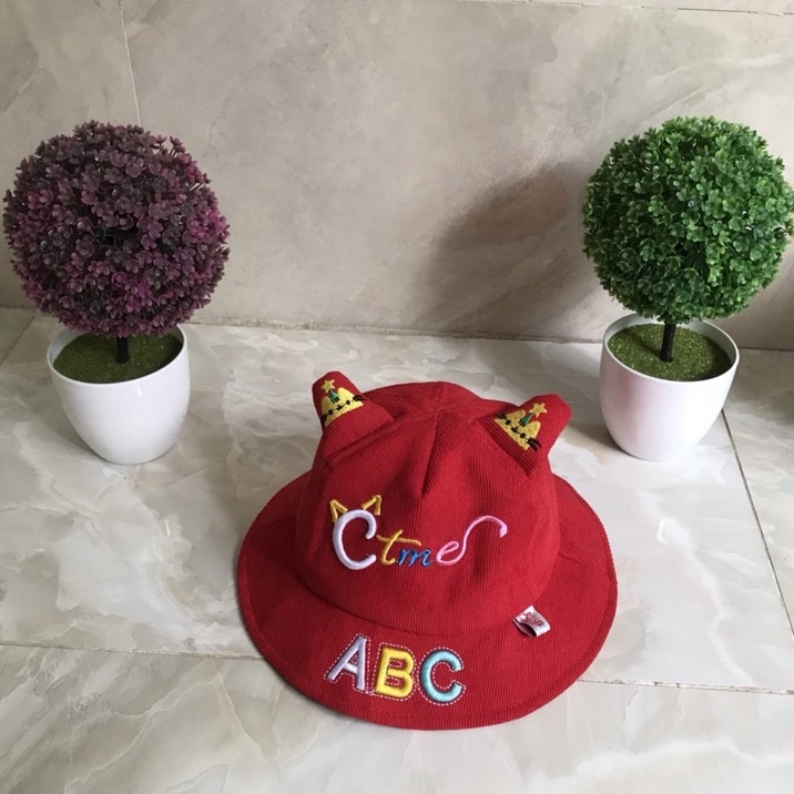 Mũ tai bèo abc họa tiết hoạt hình phong cách Hàn quốc cho bé