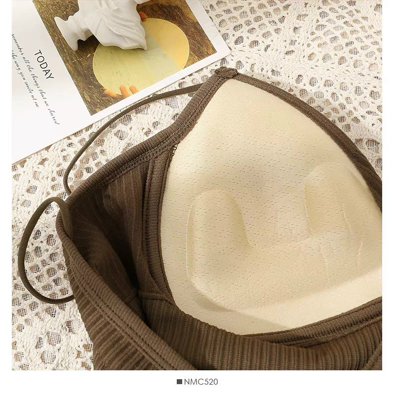 Áo Bra Thun Gân Tăm Dệt Kim Co Dãn Đệm Mút Nâng Ngực Quyến Rũ - BRA08