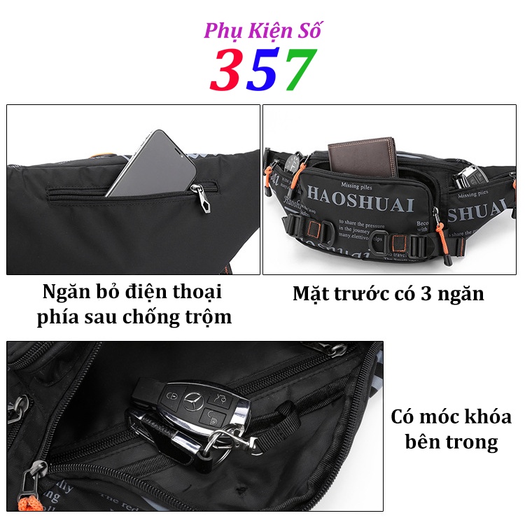 Túi đeo chéo Haoshuai chống thấm nước thời trang sành điệu PKS-5135