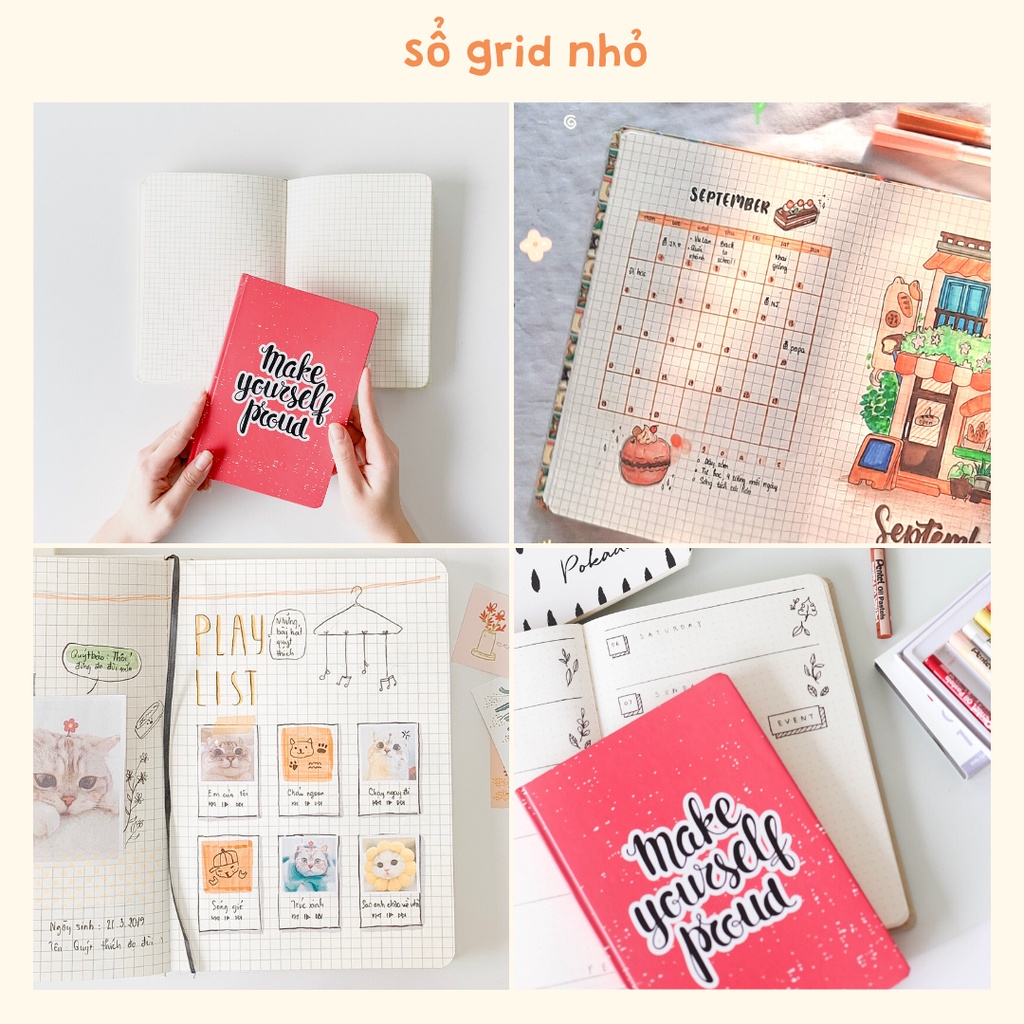 Sổ tay Bullet Journal Crabit - Lên kế hoạch - Dotgrid, Planner, Trơn, Còng, kẻ ngang... GIÁ SHOCK