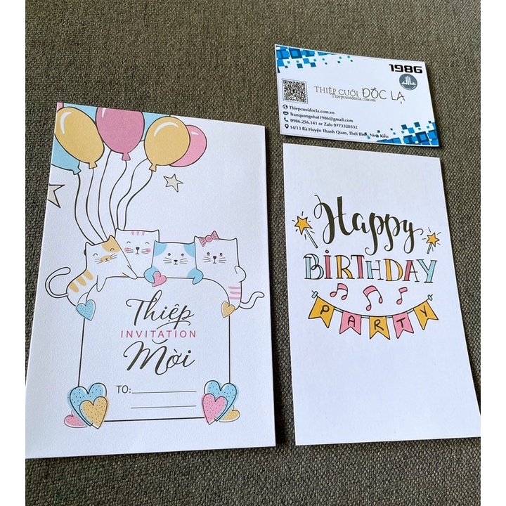 Thiệp Thôi nôi, Sinh nhật, Đầy tháng mèo con