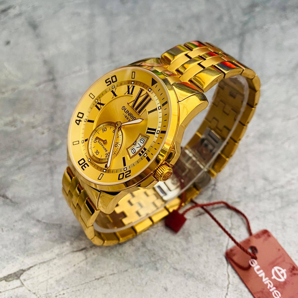 Đồng hồ Sunrise nam chính hãng Nhật Bản DM124SA.G.V - kính saphire chống trầy - chốn