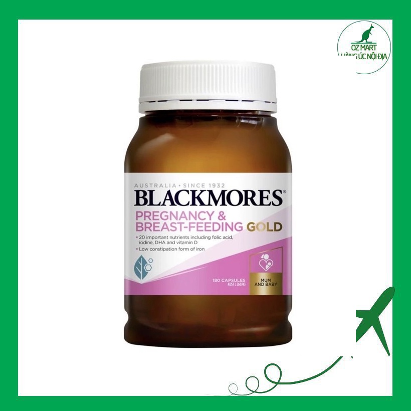 Viên uống Blackmores Vitamin tổng hợp cho mẹ bầu và sau sinh Oz Mart Hàng Úc Nội Địa 180 viên và 120 viên