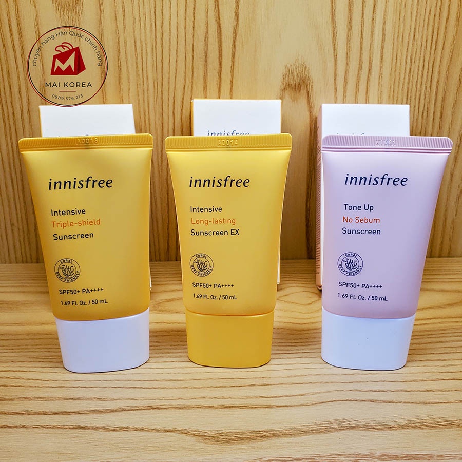 Kem Chống Nắng Innisfree Triple Care, Long Lasting SPF50++++ mẫu mới