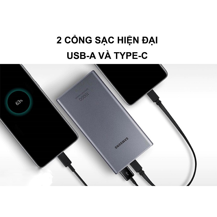Pin Sạc Dự Phòng Không Dây SAMSUNG EB-P3300X Sạc Nhanh 25W 10.000mAh [Bảo Hành Chính Hãng]