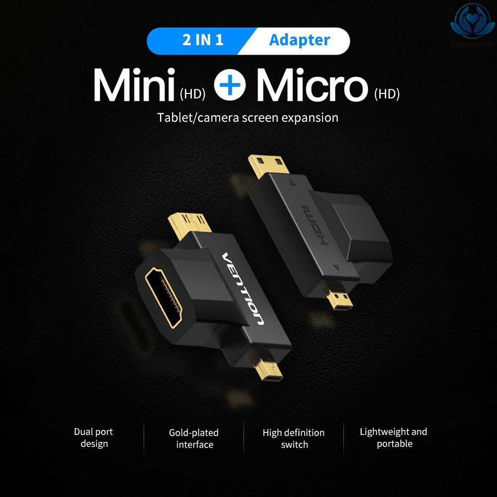 Đầu Chuyển Đổi Từ Vention Mini / Micro Hd Sang Hd 2 Trong 1 Tiện Dụng