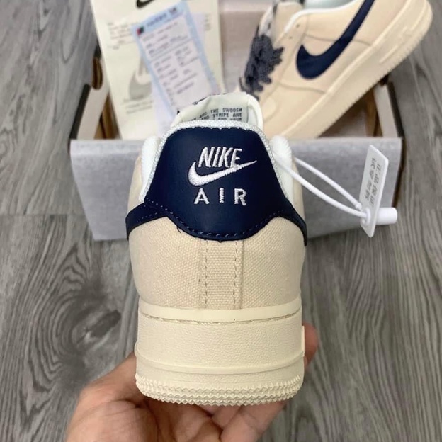 Giày thể thao af1 canvas navy, giày sneaker vải canvas nam nữ đủ size bản Trung