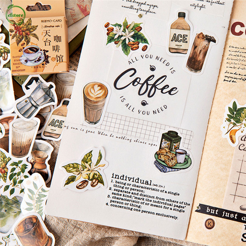 Hộp 46 Sticker Họa Tiết Dễ Thương Dùng Để Trang Trí Ốp Điện Thoại