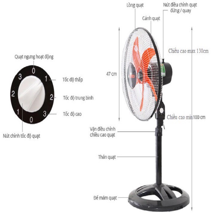 * GIAO HỎA TỐC * Quạt Cây Điện Lắp Sẵn Bảo Hành 12 Tháng