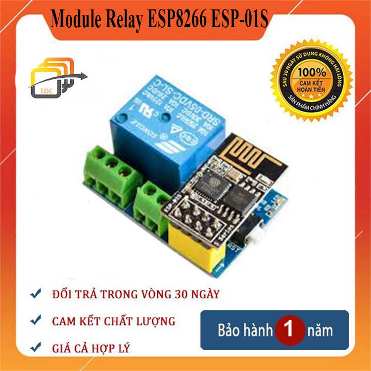 Module Relay ESP8266 ESP-01S điều khiển wifi thông minh từ xa - Tự học Arduino