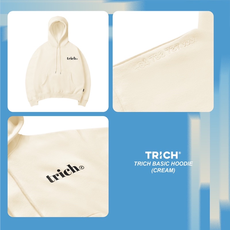 [CHĨNH HÃNG TRICH] TRICH BASIC HOODIE (Áo nỉ hoodie)