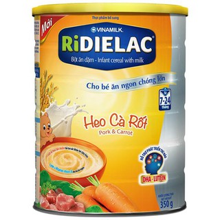 BỘT ĂN DẶM RIDIELAC HEO CÀ RỐT - HỘP THIẾC 350G