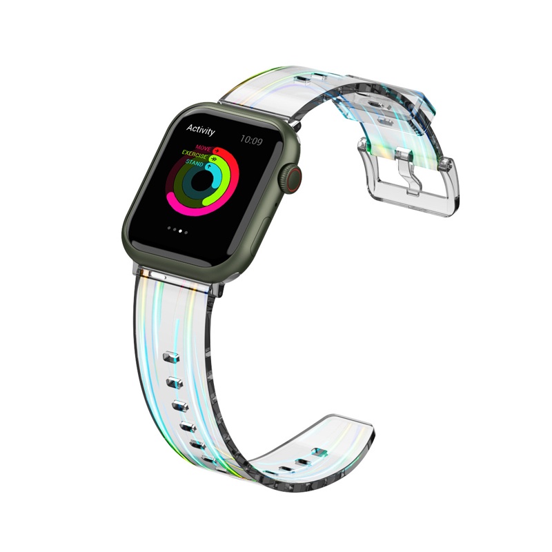 Dây Đeo Trong Suốt Cho Đồng Hồ Thể Thao Apple Watch 7 45mm 41mm 38mm Series 7 6 5 4 42mm 40mm 44mm 38mm