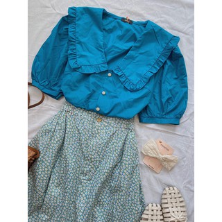 Áo sơ mi croptop lolita mini