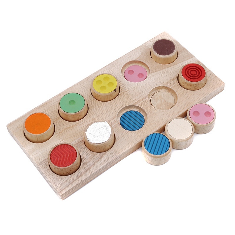 Multicolor Memory Children's Puzzle Wood Toys Baby Color Early Education Teaching Aids