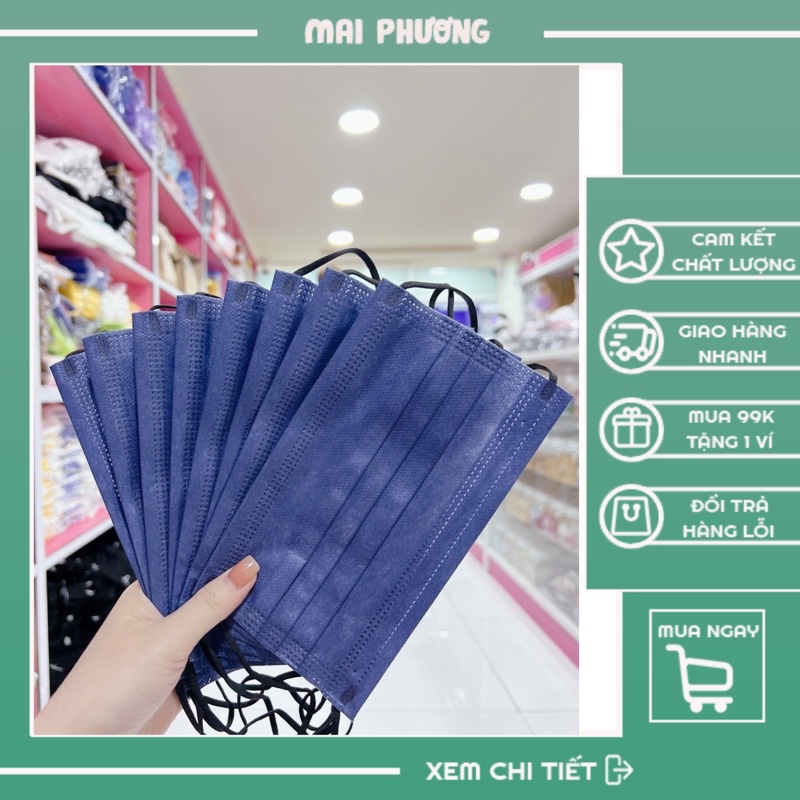 KHẨU TRANG 𝐘 𝐓ế THÁI LAN - XANH DƯƠNG